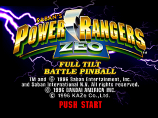 Tilt title screen for Playstation